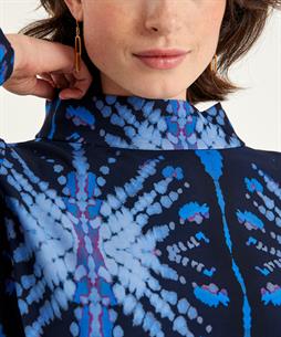 KYRA top met col all-overprint Jean