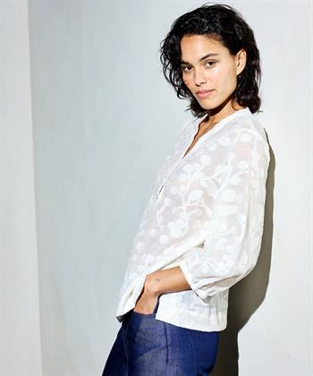 KYRA transparante blouse motief Xaaf