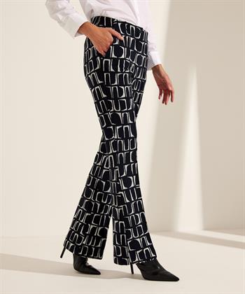 KYRA wide leg broek geo print Dipper