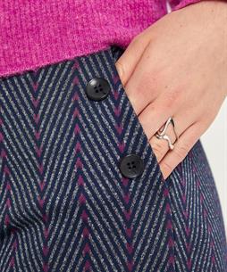 KYRA wide leg broek visgraatmotief Dian