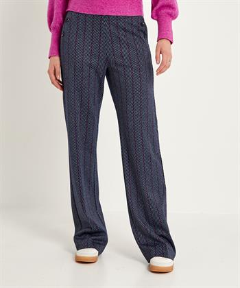 KYRA wide leg broek visgraatmotief Dian