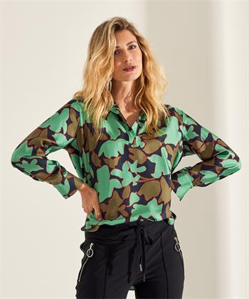 LaSalle blouse bladprint zijde New York