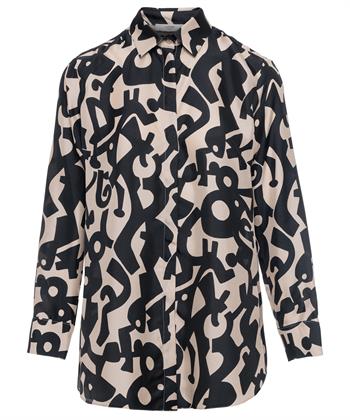 LaSalle blouse two-tone print zijde Cairo
