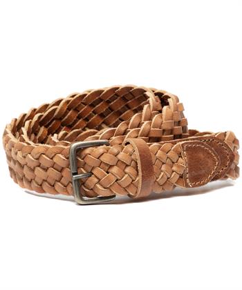 Legend leren riem gevlochten