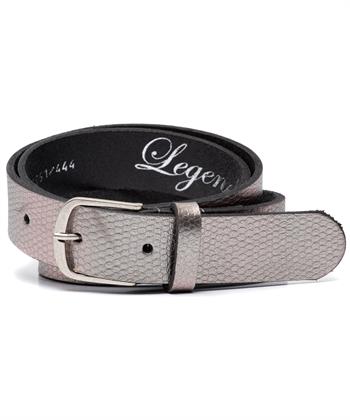 Legend leren riem metallic