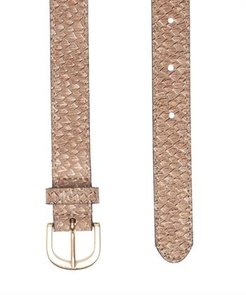 Legend leren riem slang metallic