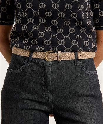 Legend leren riem slang metallic