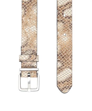 Legend leren riem slang zilver