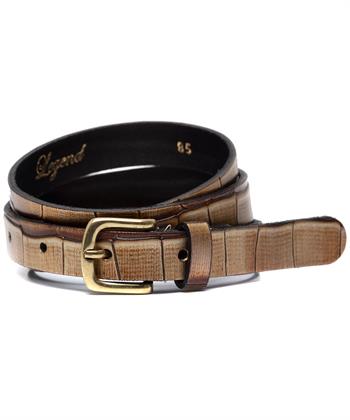 Legend riem metallic croco leer