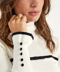Leo & Ugo coltrui rib met strass strikje