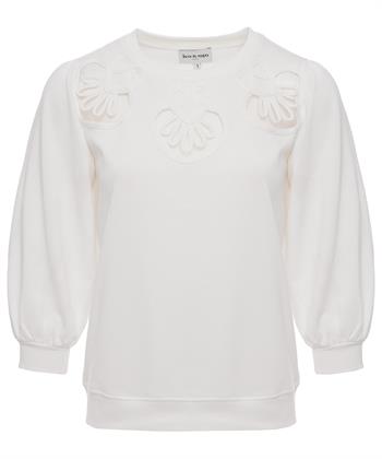 Leo & Ugo sweater borduur mesh flower
