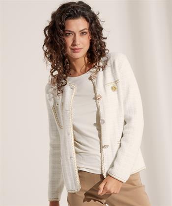 Leo & Ugo vestje lurex parel knopen