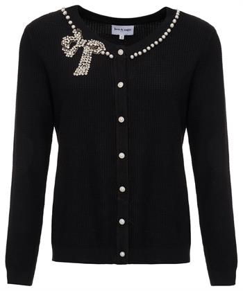 Leo & Ugo vestje parels strass strik