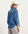 Liu Jo oversized denim blouse strass logo