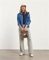 Liu Jo oversized denim blouse strass logo