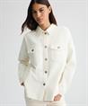 Liu Jo oversized denim blouse strass logo