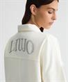 Liu Jo oversized denim blouse strass logo