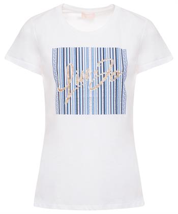 Liu Jo T-shirt print glitter en strass