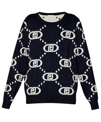 Liu Jo trui logo patroon lurex