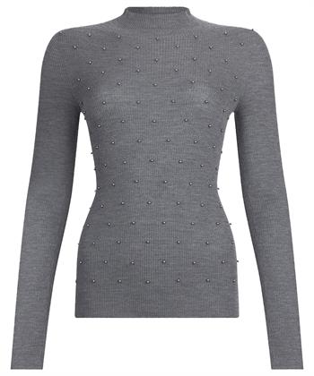 Liu Jo wollen turtleneck truitje parels