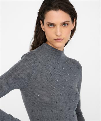Liu Jo wollen turtleneck truitje parels