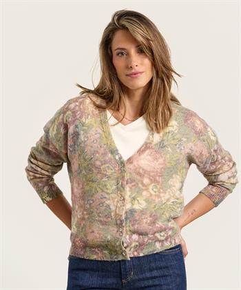 Liu Jo wolmix vest bloemenprint