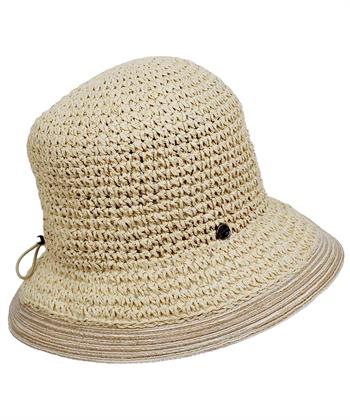 Loevenich cloche hoed raffia