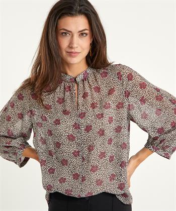 Luisa Cerano blouse panterprint bloem