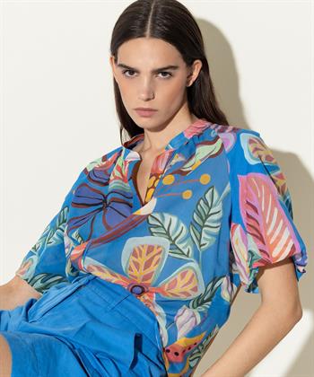 Luisa Cerano blouse tropische bloemprint