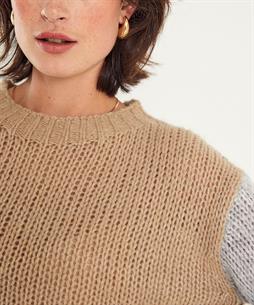 Luisa Cerano color block trui wolmix