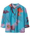 Luisa Cerano cotton voile blouse hibiscus bloem