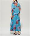 Luisa Cerano cotton voile blouse hibiscus bloem