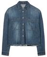 Luisa Cerano denim blouse franjes