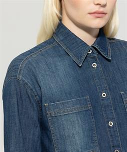 Luisa Cerano denim blouse franjes