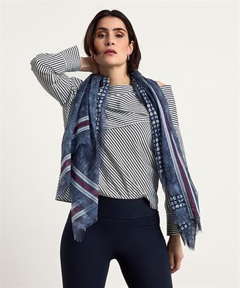 Luisa Cerano denim look sjaal