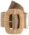 Luisa Cerano elastische raffia riem gesp