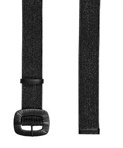 Luisa Cerano elastische raffia riem gesp