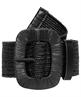Luisa Cerano elastische raffia riem gesp