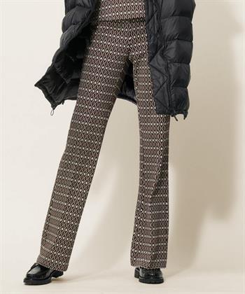 Luisa Cerano flared broek jacquard jersey