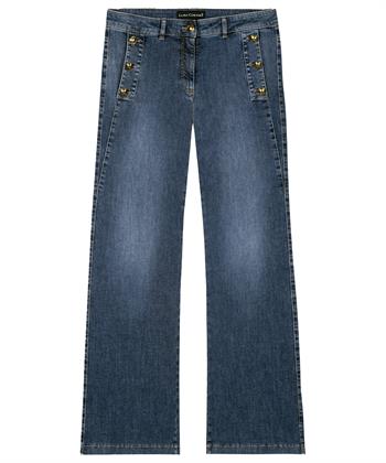 Luisa Cerano flared jeans sailor knopen