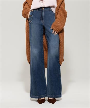 Luisa Cerano flared jeans sailor knopen