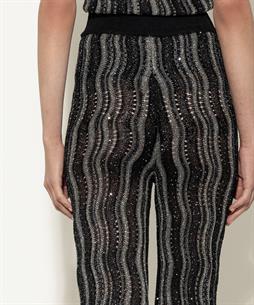 Luisa Cerano gebreide flared broek lurex
