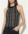 Luisa Cerano gebreide haltertop lurex
