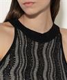 Luisa Cerano gebreide haltertop lurex