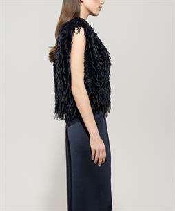 Luisa Cerano gilet fun feather