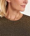 Luisa Cerano jurk metallic lurex
