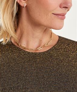 Luisa Cerano jurk metallic lurex