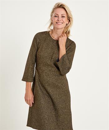 Luisa Cerano jurk metallic lurex