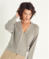 Luisa Cerano kort vest met rits lurex