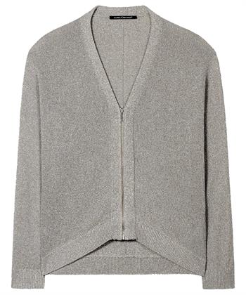 Luisa Cerano kort vest met rits lurex